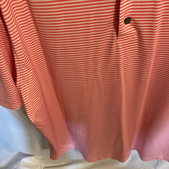Footjoy Men’s Pink Striped Polo Sport Golf Shirt Size XL - Picture 6 of 12